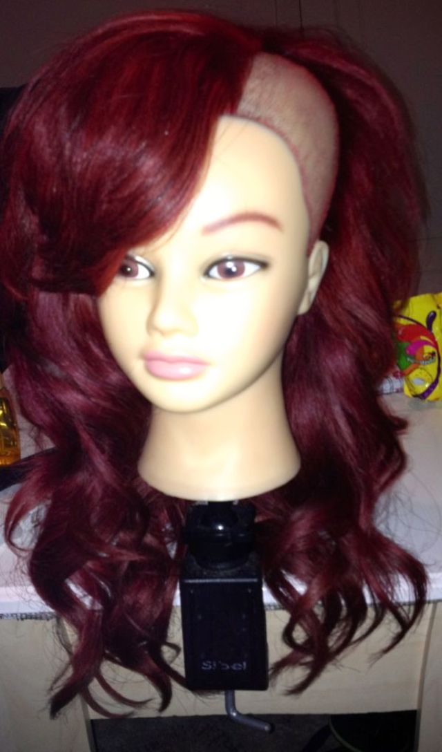 big red curls