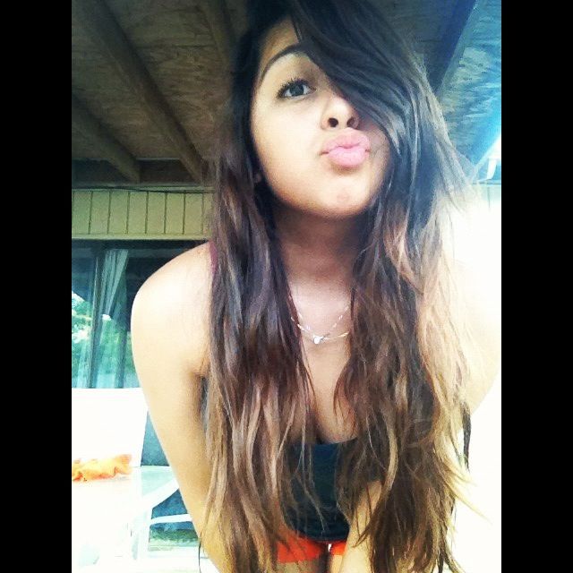 black hair with brown ombré 