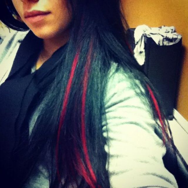 black with red