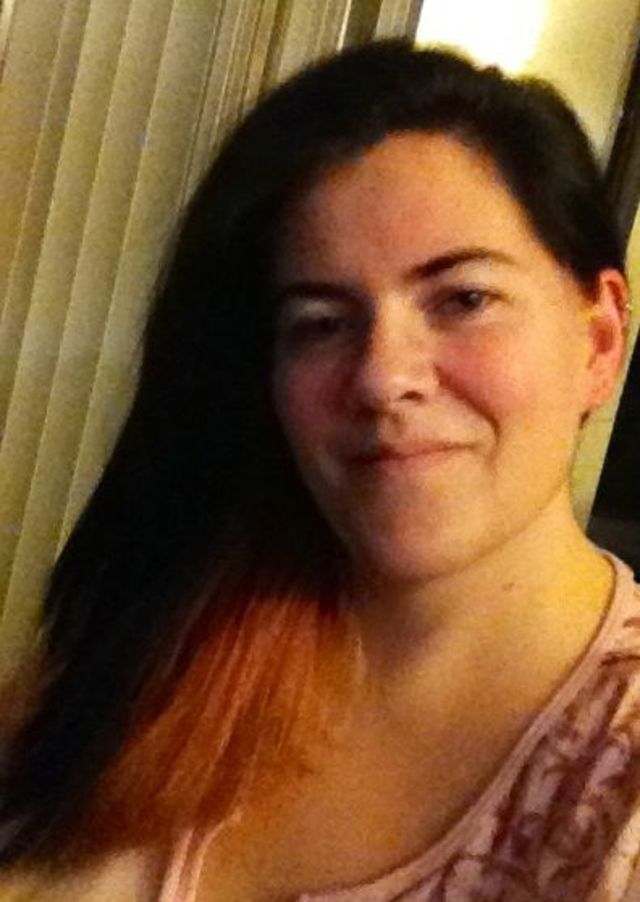 black/orangy