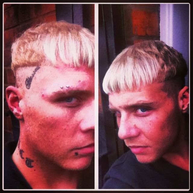 blond bangs