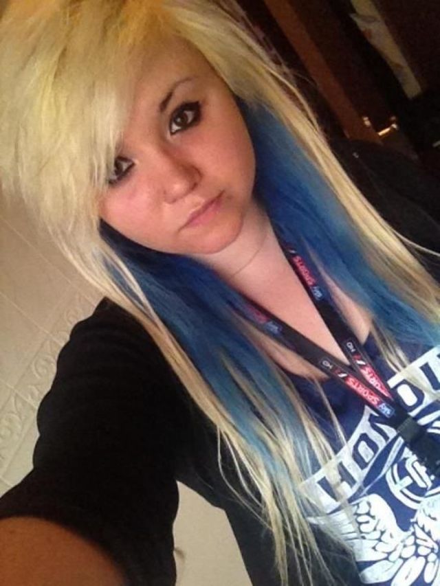 blonde and blue