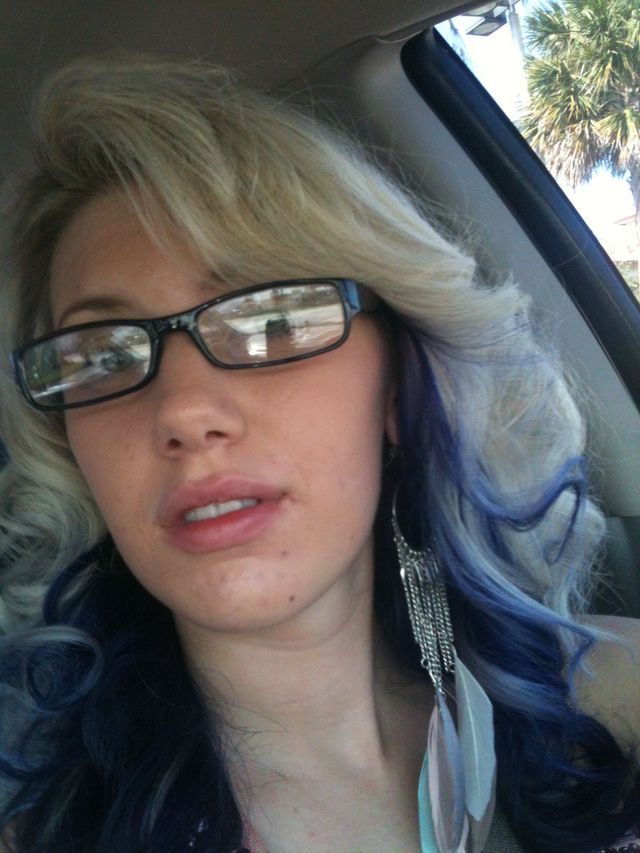blonde and purple