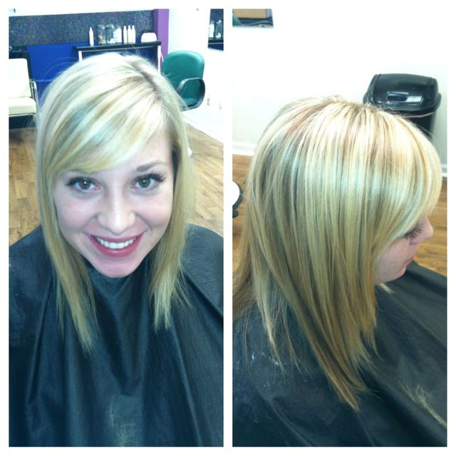 blonde bangs