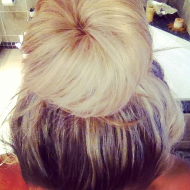 blonde bun