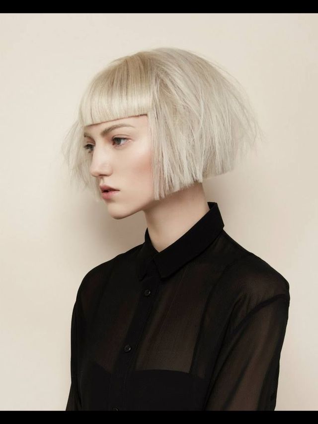 blonde edged out square bob