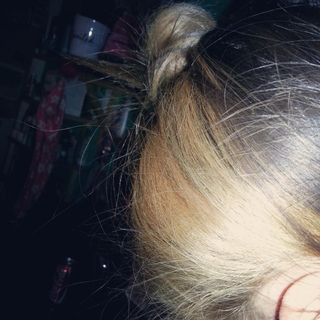 blonde hair underneath!