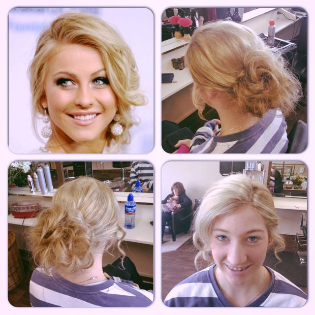 blonde hairup