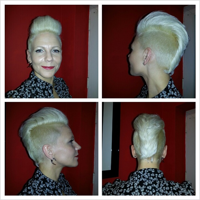 blonde quiff