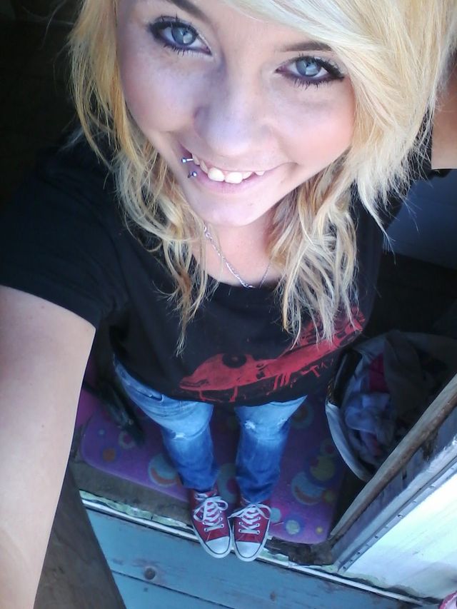 blonde side swept bangs