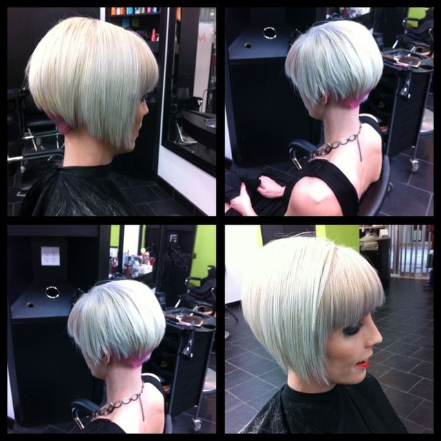 blonde sleek sexy modern bob