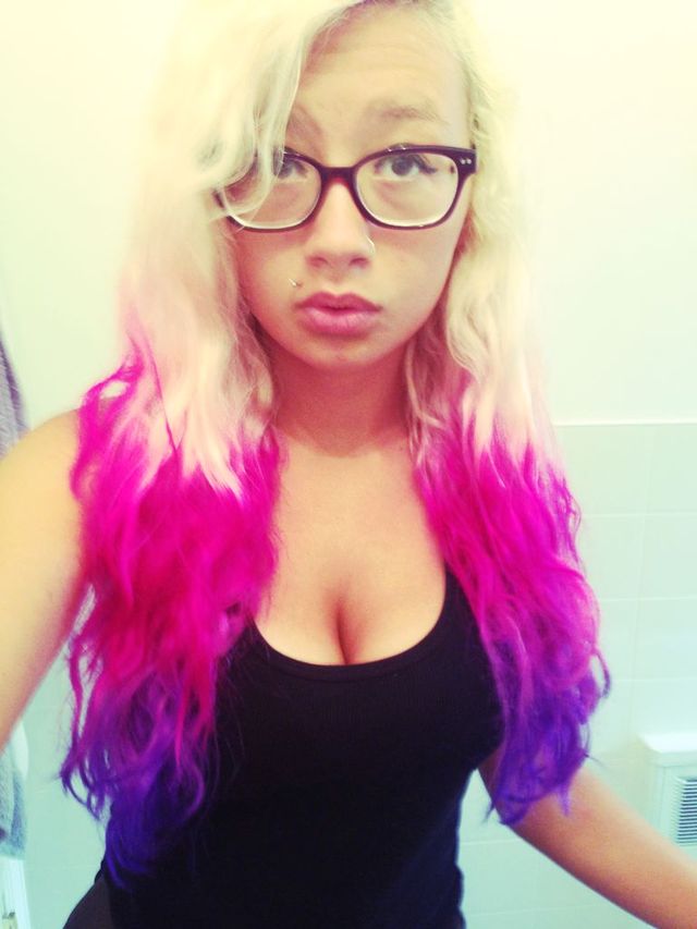 blonde to purple ombré 