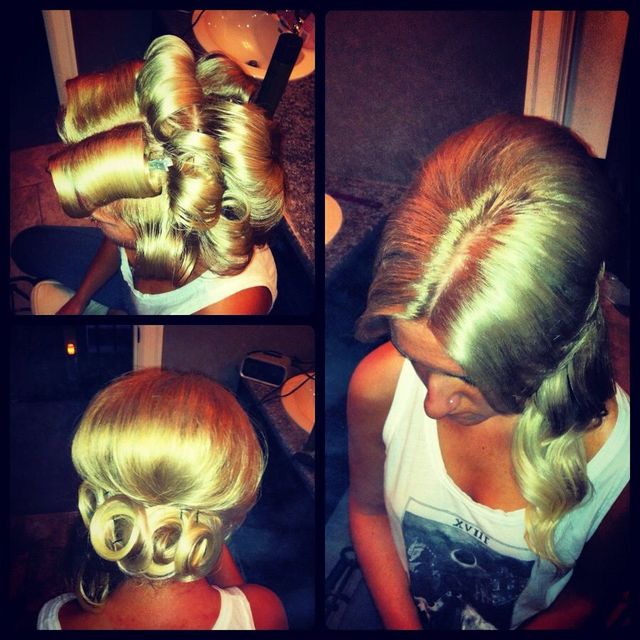 blonde updo 