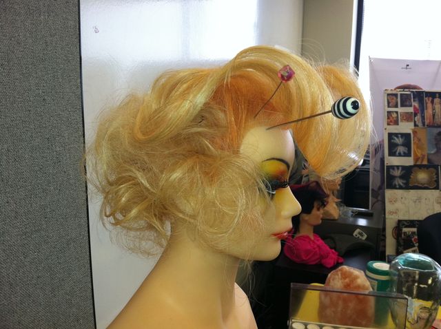 blonde updo