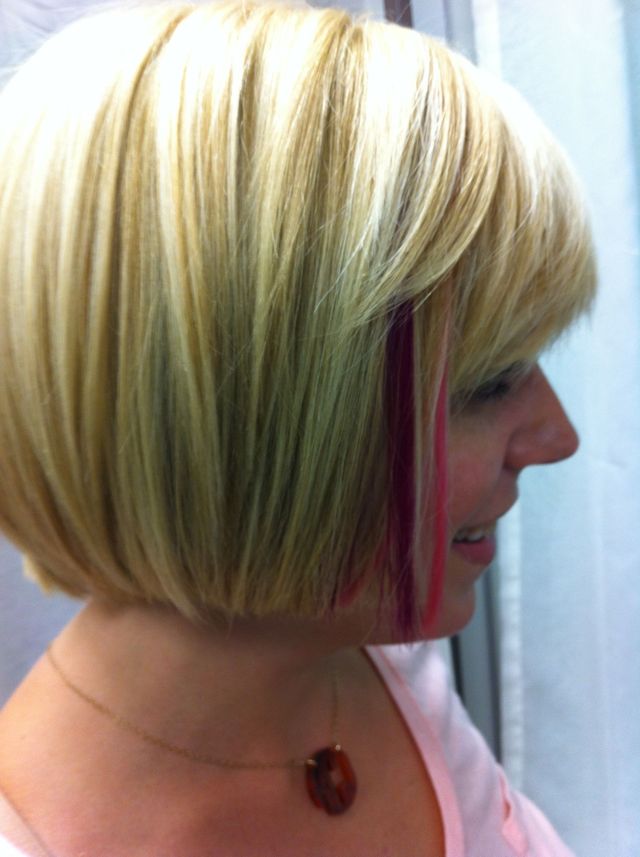blonde with color extensions