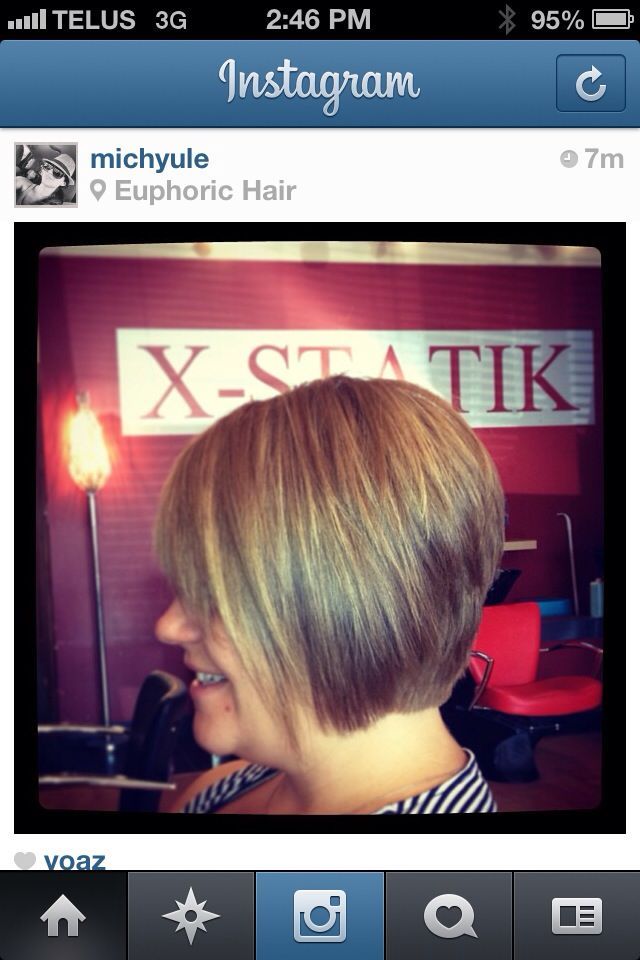 blonde/inverted bob