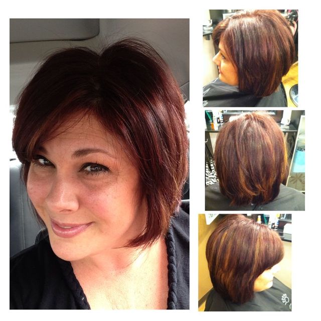 blonde/red chunky foils 