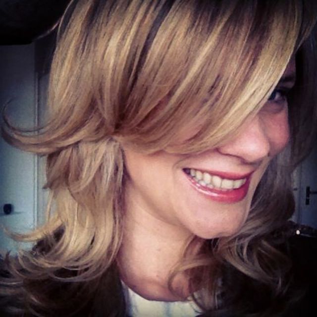 blow dried blonde