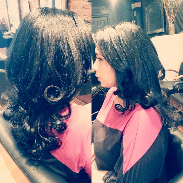 blowout w curls