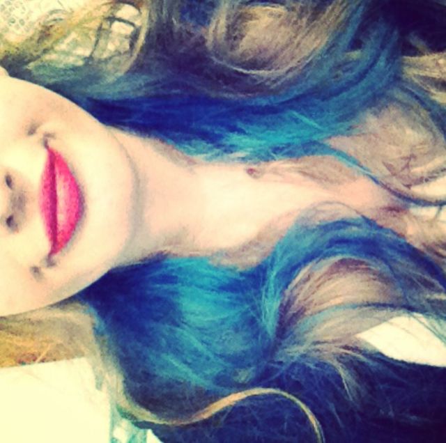 blue and blonde hair