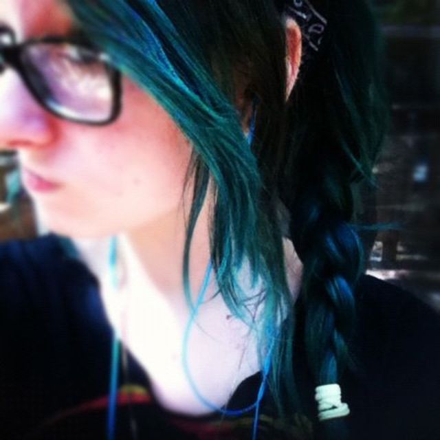blue braids