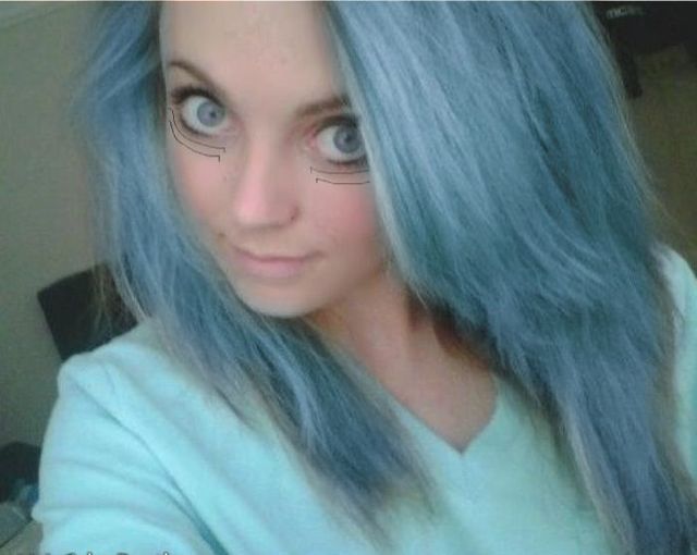 blue hair