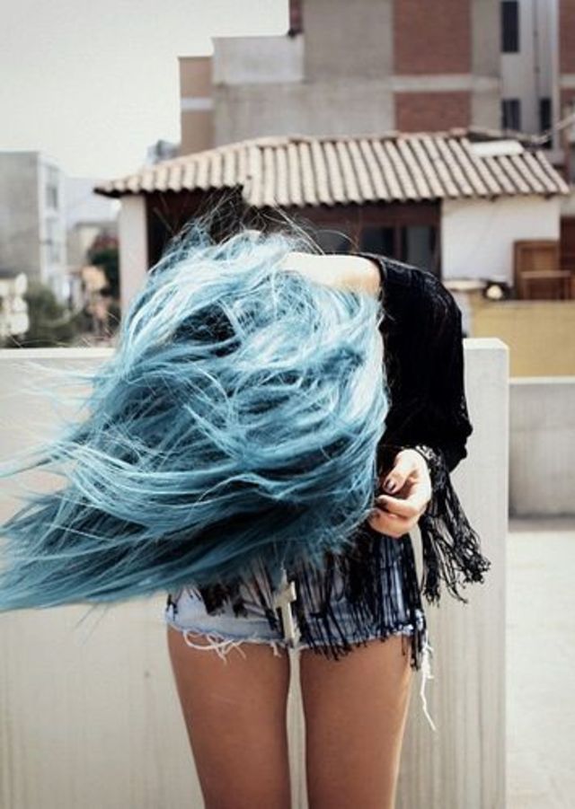 blue hair