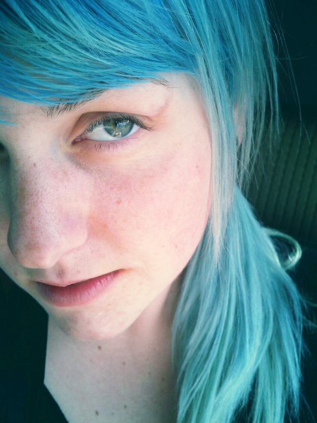 blue hair