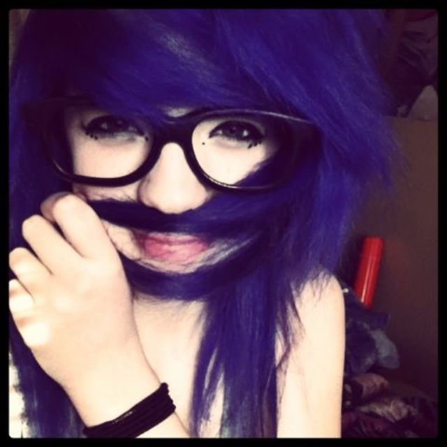 blue scene hair