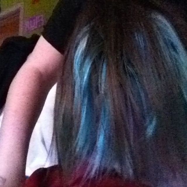 blue with black ombre