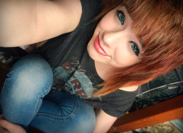 blunt bangs.