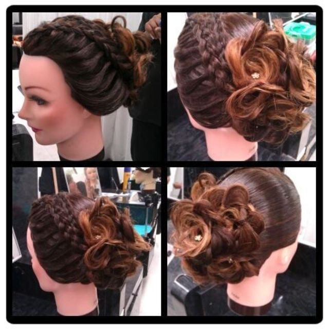 bohemian flower updo