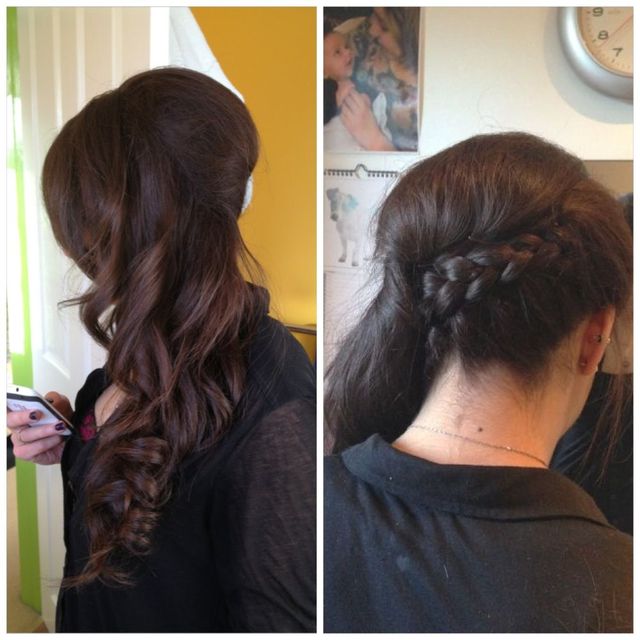 braid curly hair up