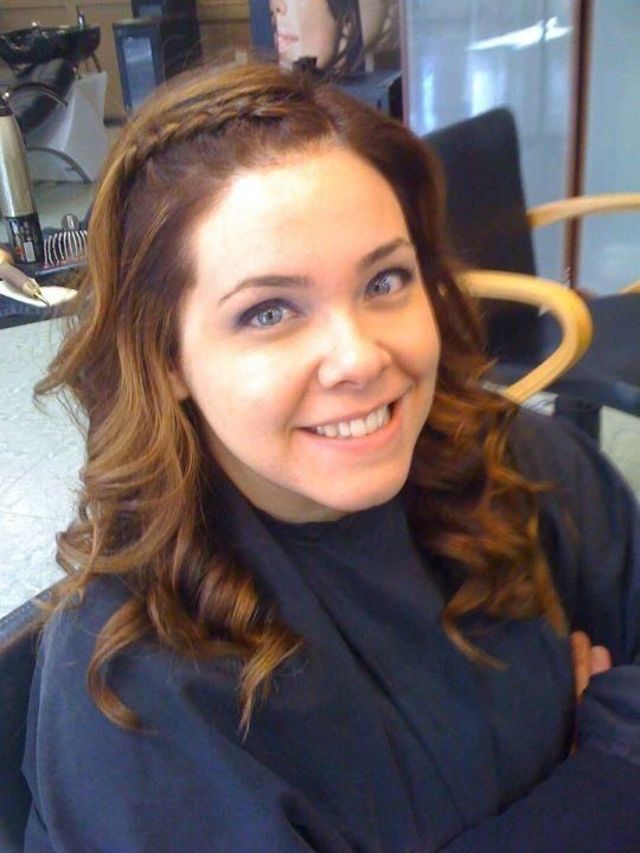 braided curls &amp; red