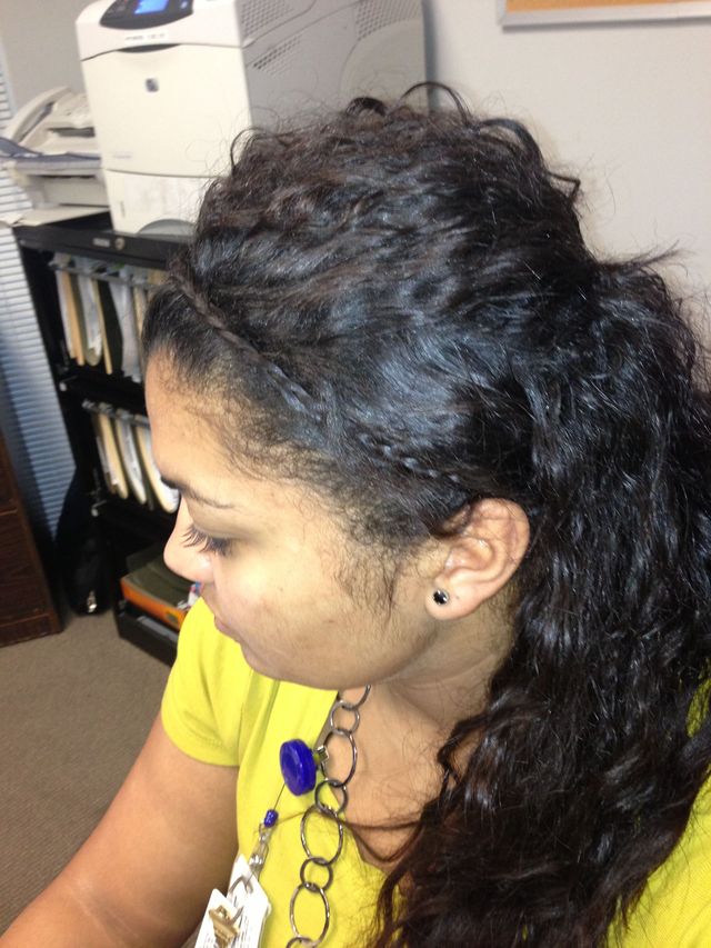 braided headband half up do 