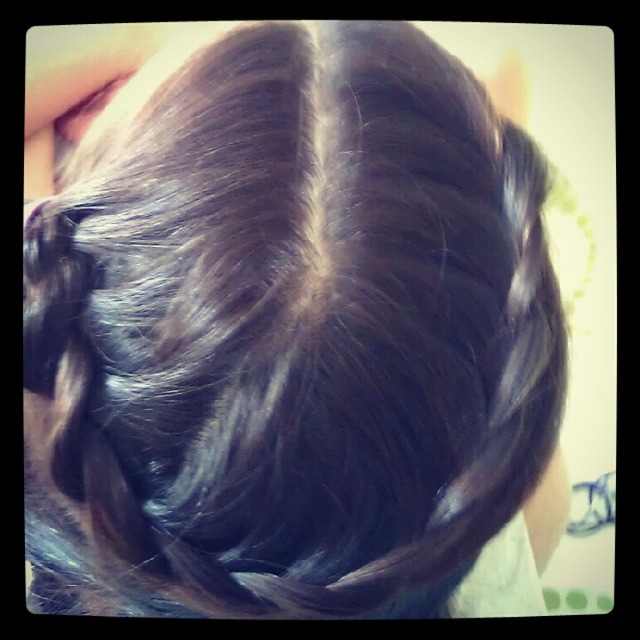 braided wreath on my littlesister