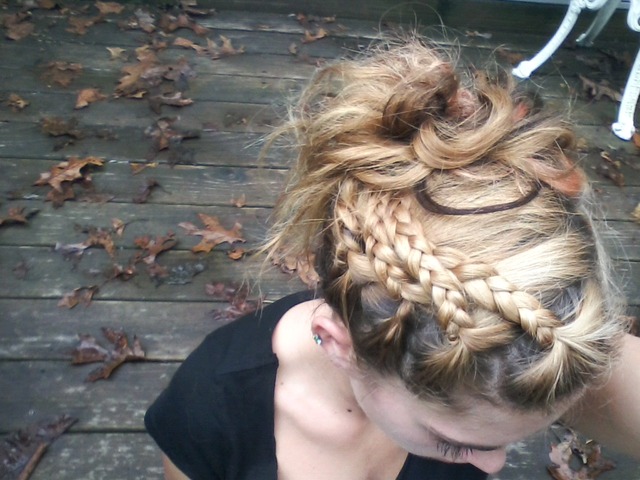 braids and a bun