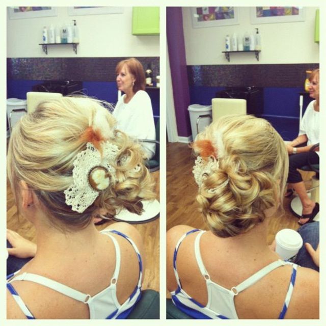 bridal hair side bun