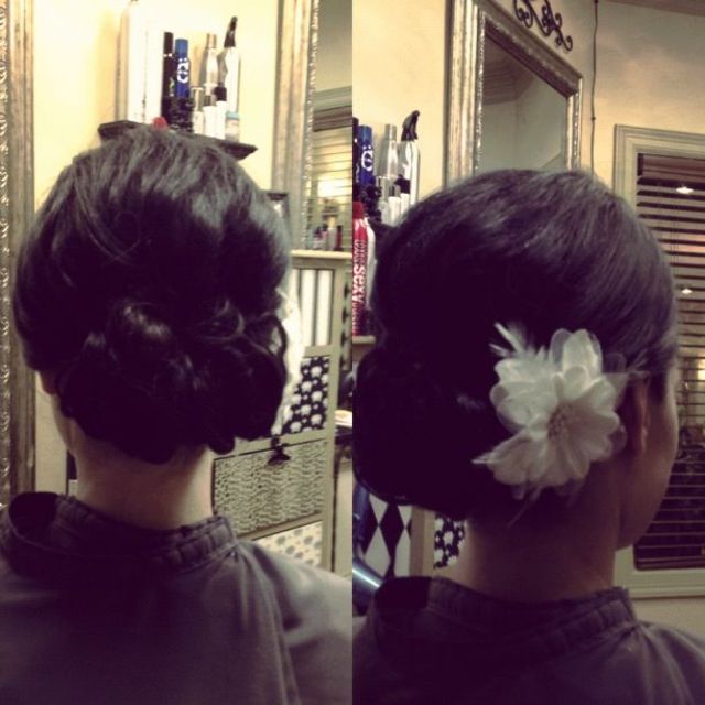 bridal low updo