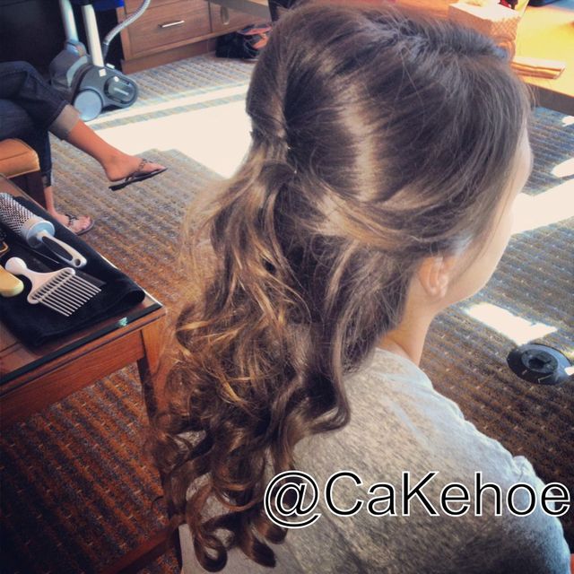 bridesmaid half updo