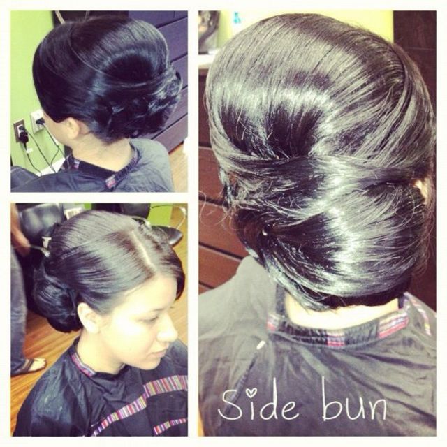 bridesmaid sidebun
