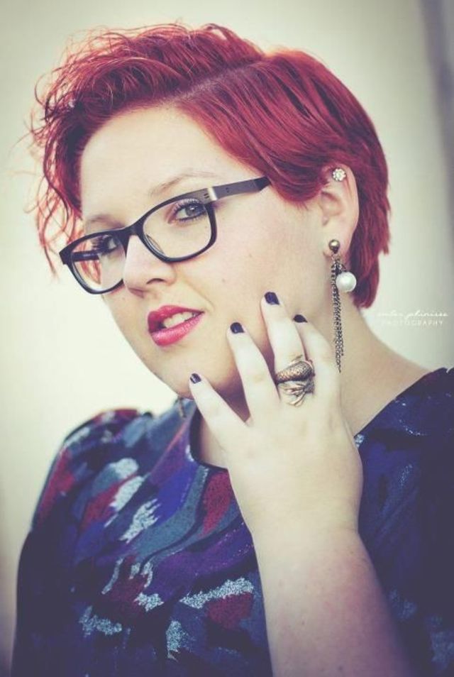 bright red hair