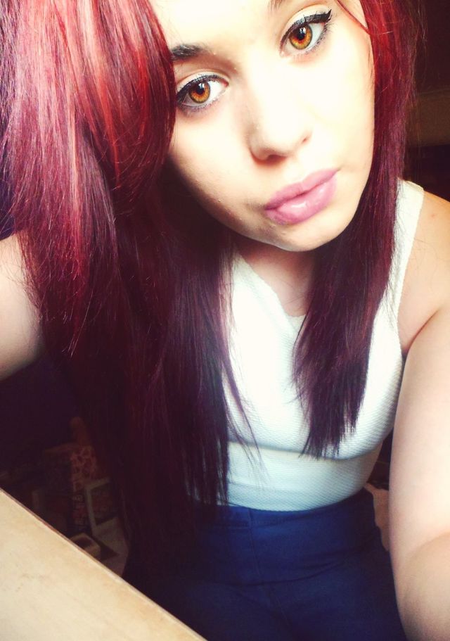 bright red hair