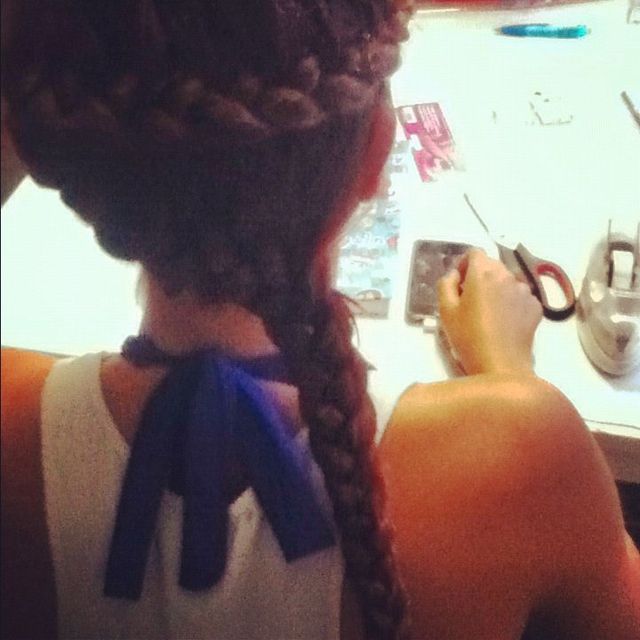brown braid