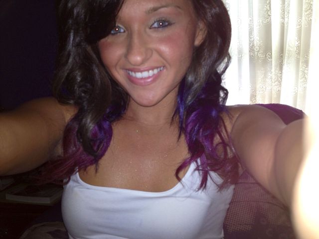 brown pink purple curly ombré 