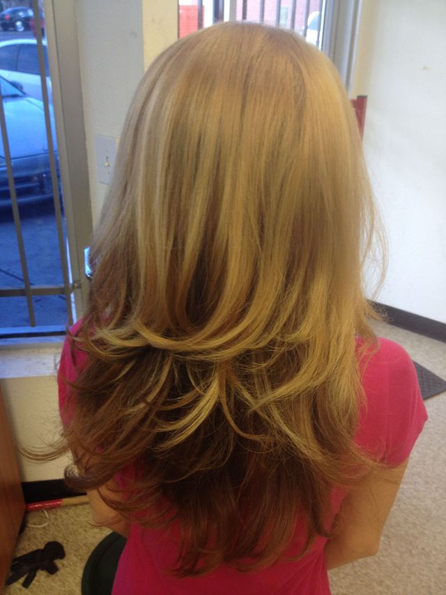 brunette to blonde