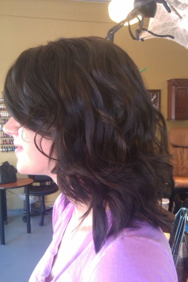 Brunette with curls