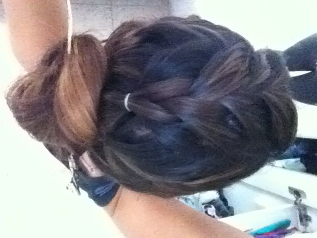 bun and pony braid