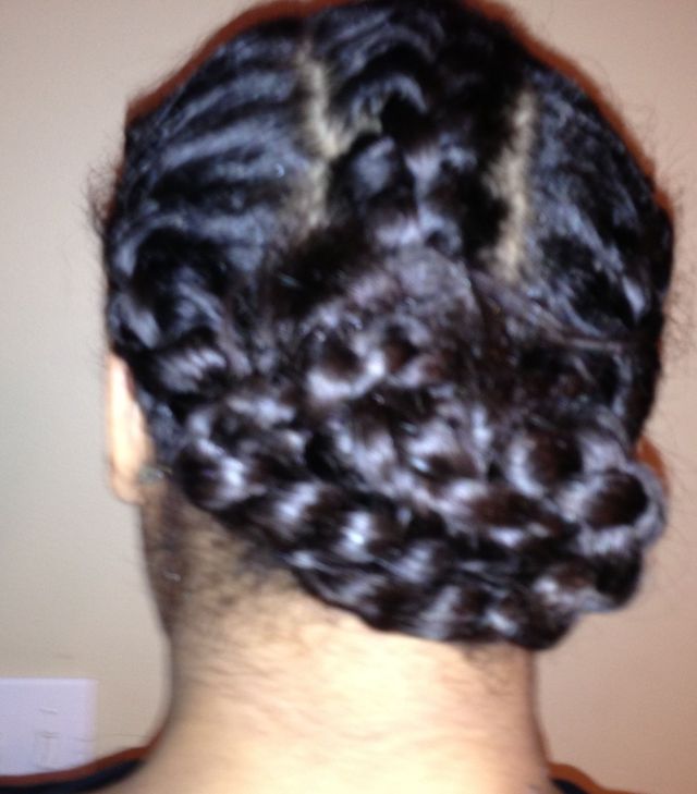 bun braids 