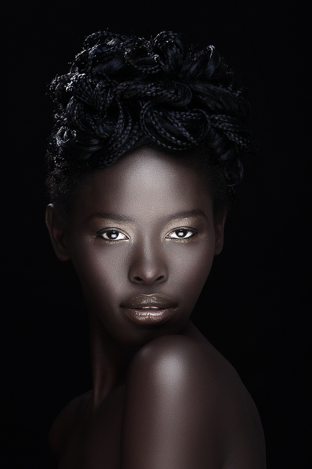 Hair Cassi Young-Paxton • Model Gloria Nyaega • Photography by Adham Abou-Shehada • MUA Joy Macke 
